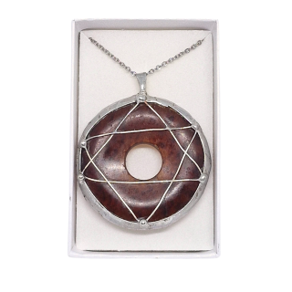 Cínovaný jantar - Davidova hvězda (ochranný talisman)